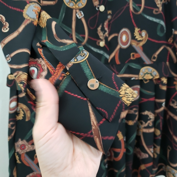 Zara Basic Chain Buckle Print Dress - Picture 8 of 13